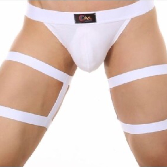 Sexy Strap Underwear Briefs Men's Sexy Comf Bikini Thigh Suspender. - Picture 2 of 3